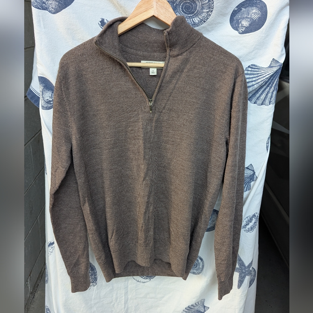 Goodthreads Coca 100% Merino Half Zip Women's Medium Like New